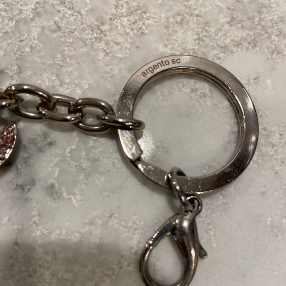 Argentino SC keychain Swarovski crystals Crab. Calling all cancers! Pink bling! - Picture 3 of 5